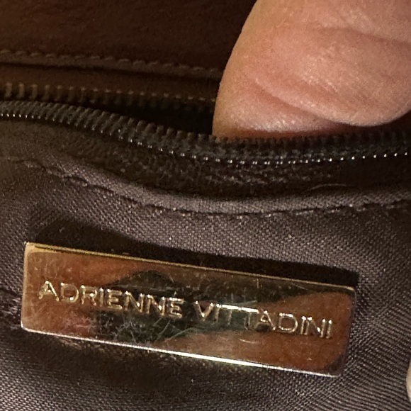 Adrienne Vittadini Burgundy Leather Shoulder Bag - Picture 6 of 6